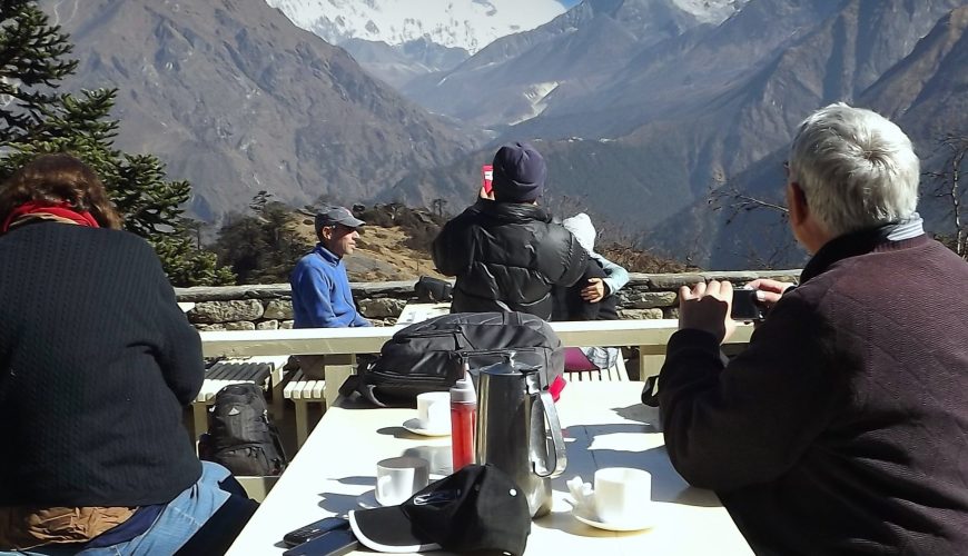 breakfast in hotel Everest view during Everest helicopter tour